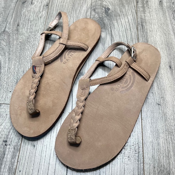 Rainbow NEW T-Street Braided Rainbow Flip Flop Sandals Size Medium 6.5 -7.5 - Picture 10 of 10